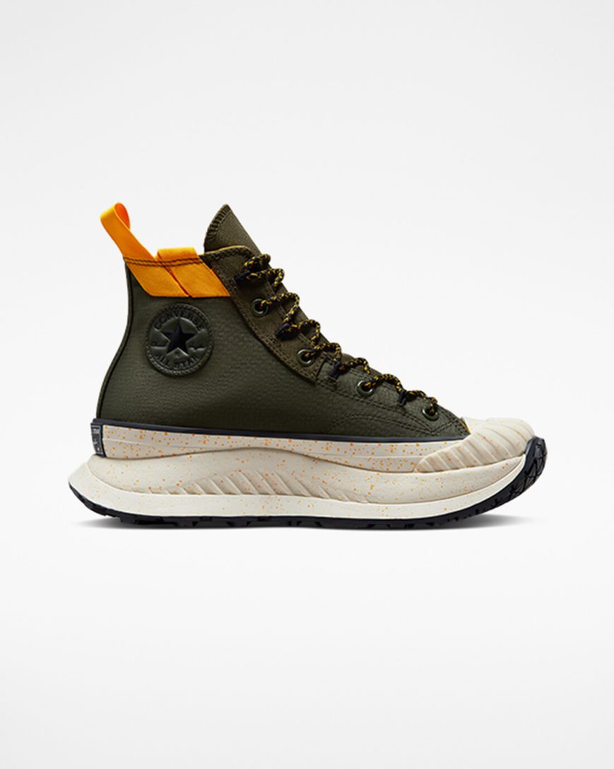 Tenisi Inalti Barbati Converse Chuck 70 AT-CX Rugged Basics Masline Verzi Verzi Galbeni Negrii | RO AXNCF275